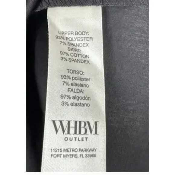 White House Black Market Dress Size L NEW Black Sleeveless Mixed Media Midi WHBM - Picture 5 of 6